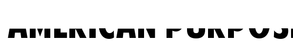 American Purpose font preview